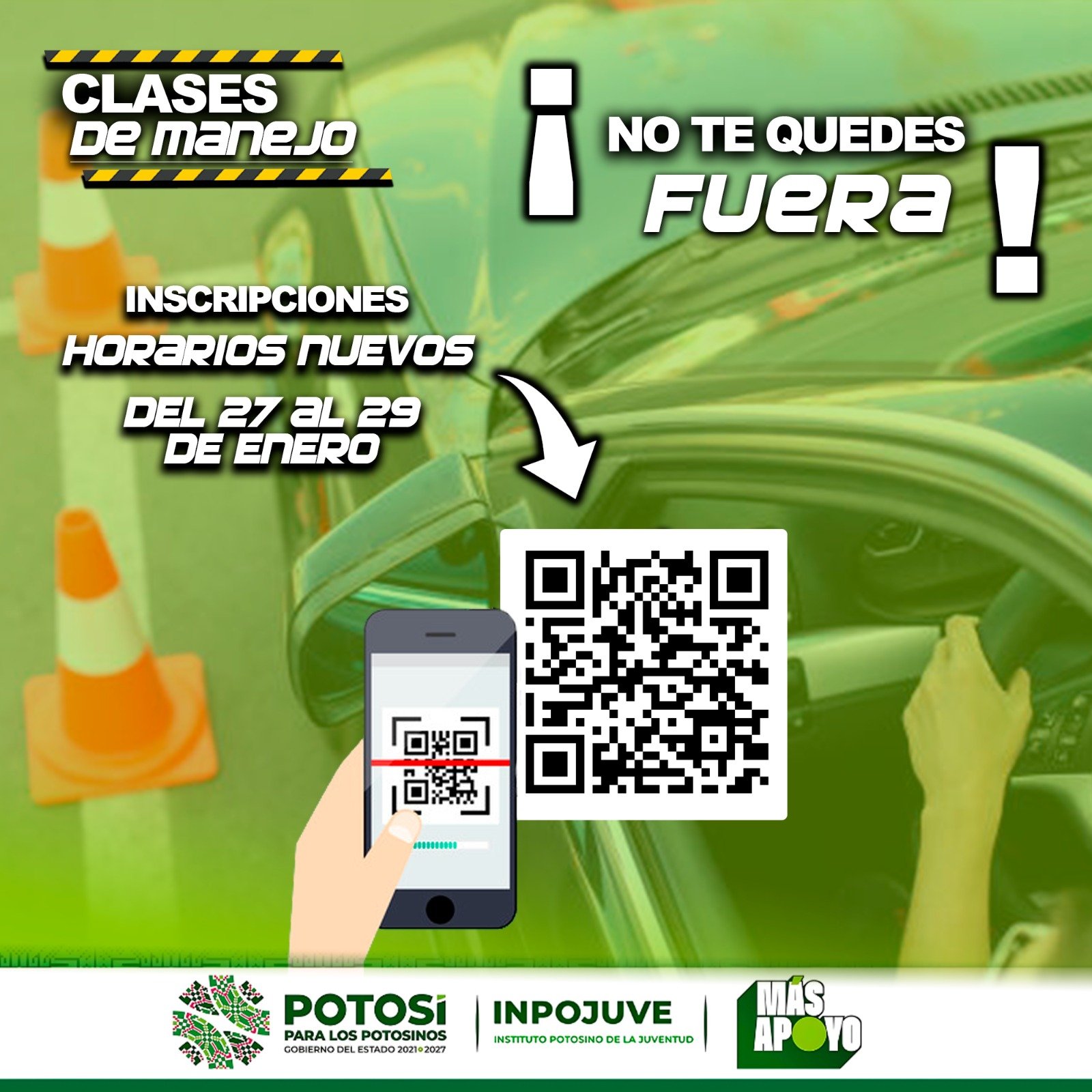 EJECUTIVO ESTATAL ABRE MÁS INSCRIPCIONES A CLASES DE MANEJO PARA JÓVENES