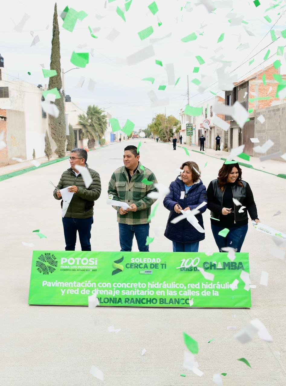 RICARDO GALLARDO ENTREGA TRANSFORMACIÓN DE RANCHO BLANCO, EN SOLEDAD