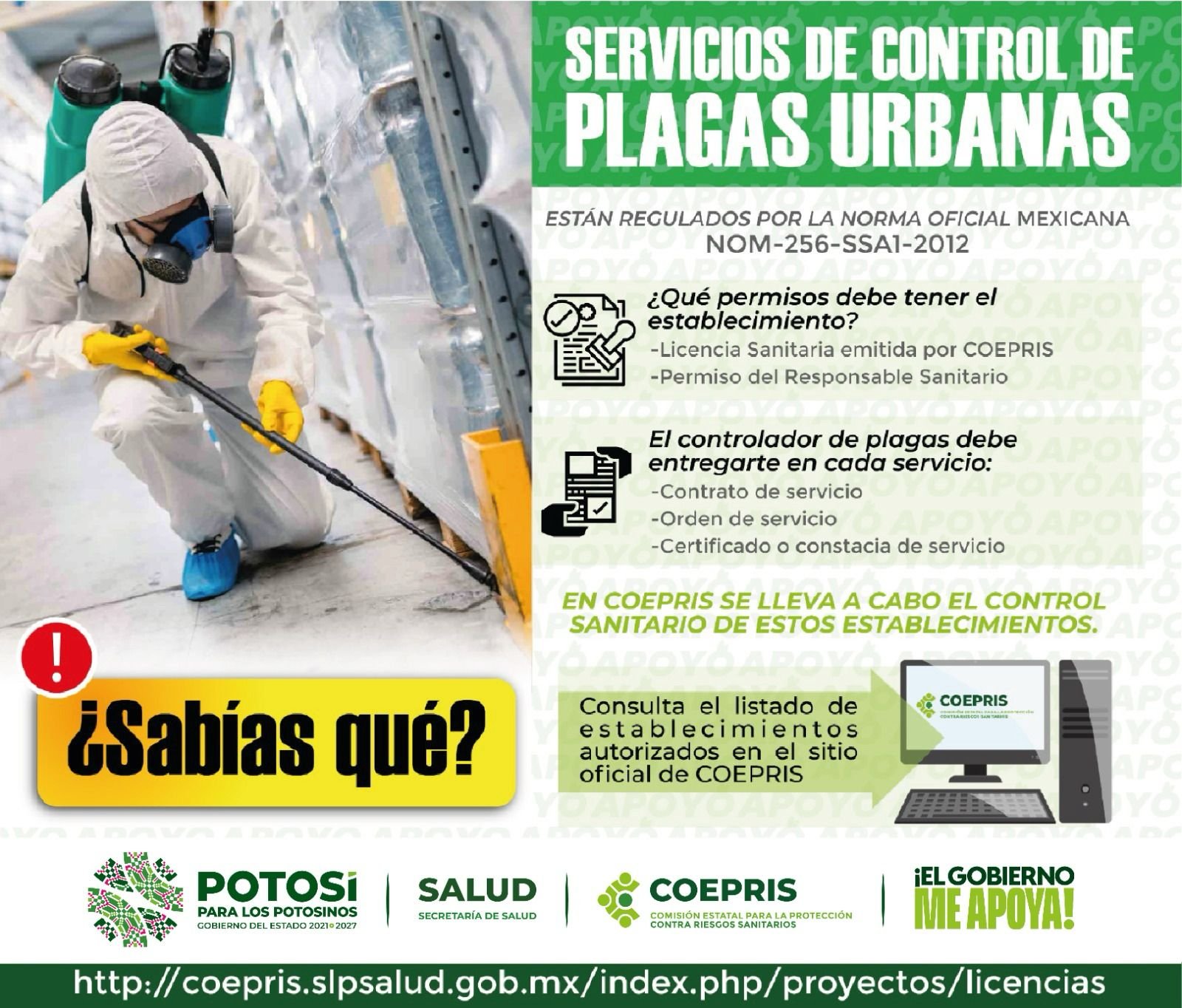 COEPRIS SUPERVISA A CONTROLADORES DE PLAGAS URBANAS Y EXPENDEDORES