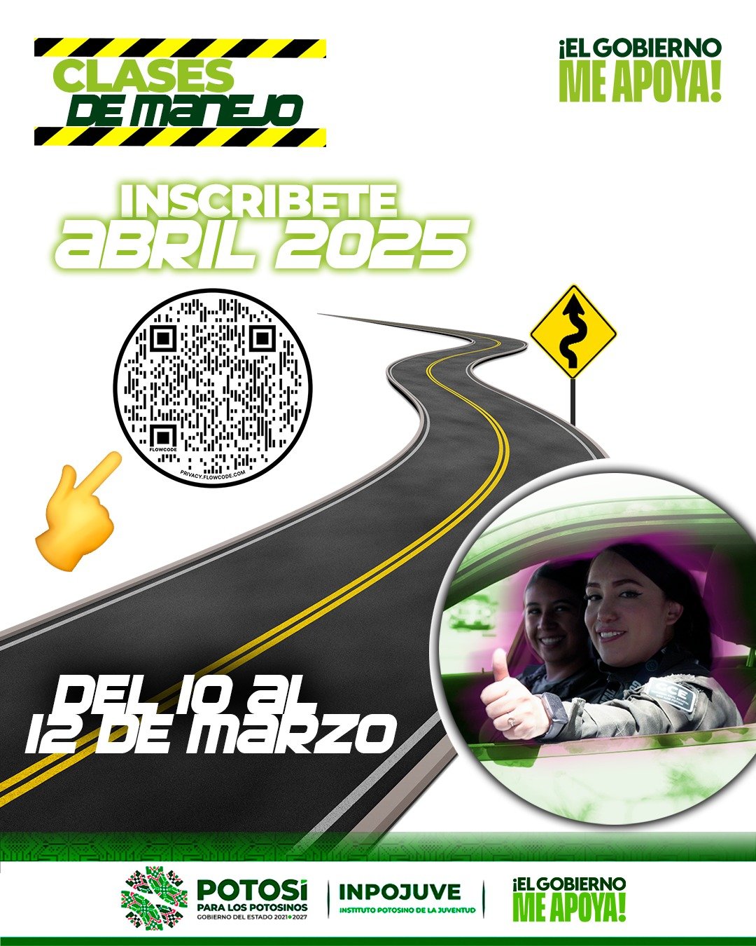 GOBIERNO ESTATAL ABRE INSCRIPCIONES PARA CURSOS DE MANEJO DEL INPOJUVE