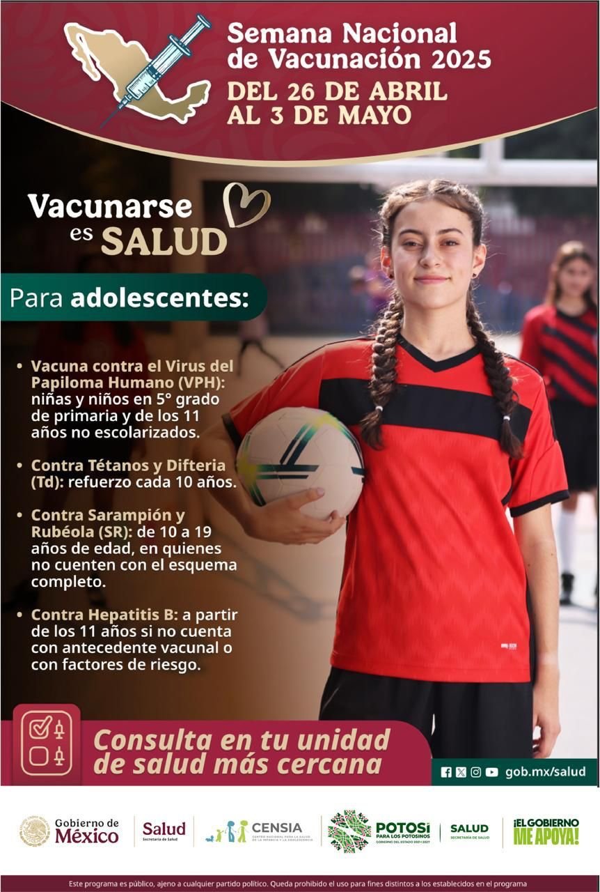 SEMANA DE VACUNACIÓN EN SAN LUIS POTOSÍ