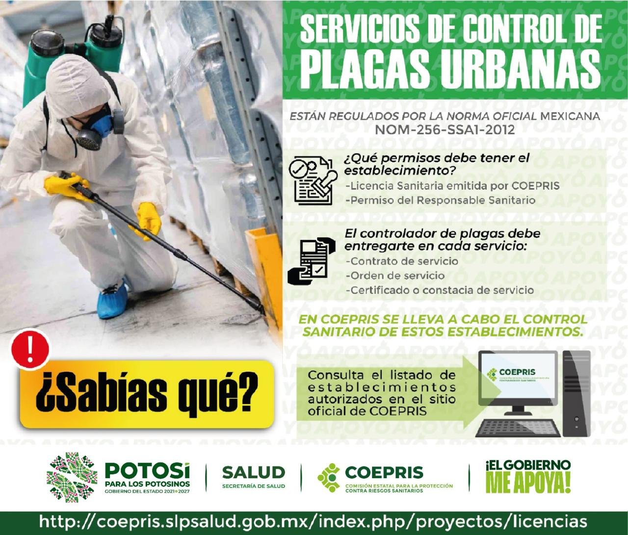 COEPRIS SUPERVISA A CONTROLADORES DE PLAGAS URBANAS Y EXPENDEDORES