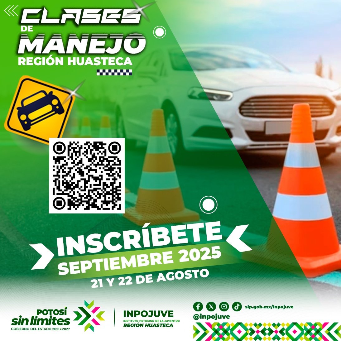 INSCRÍBETE A LOS CURSOS DE MANEJO DEL INPOJUVE