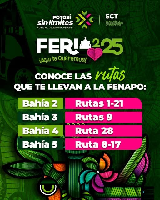 QUÉ RUTAS DE TRANSPORTE TE LLEVAN A LA FENAPO 2025
