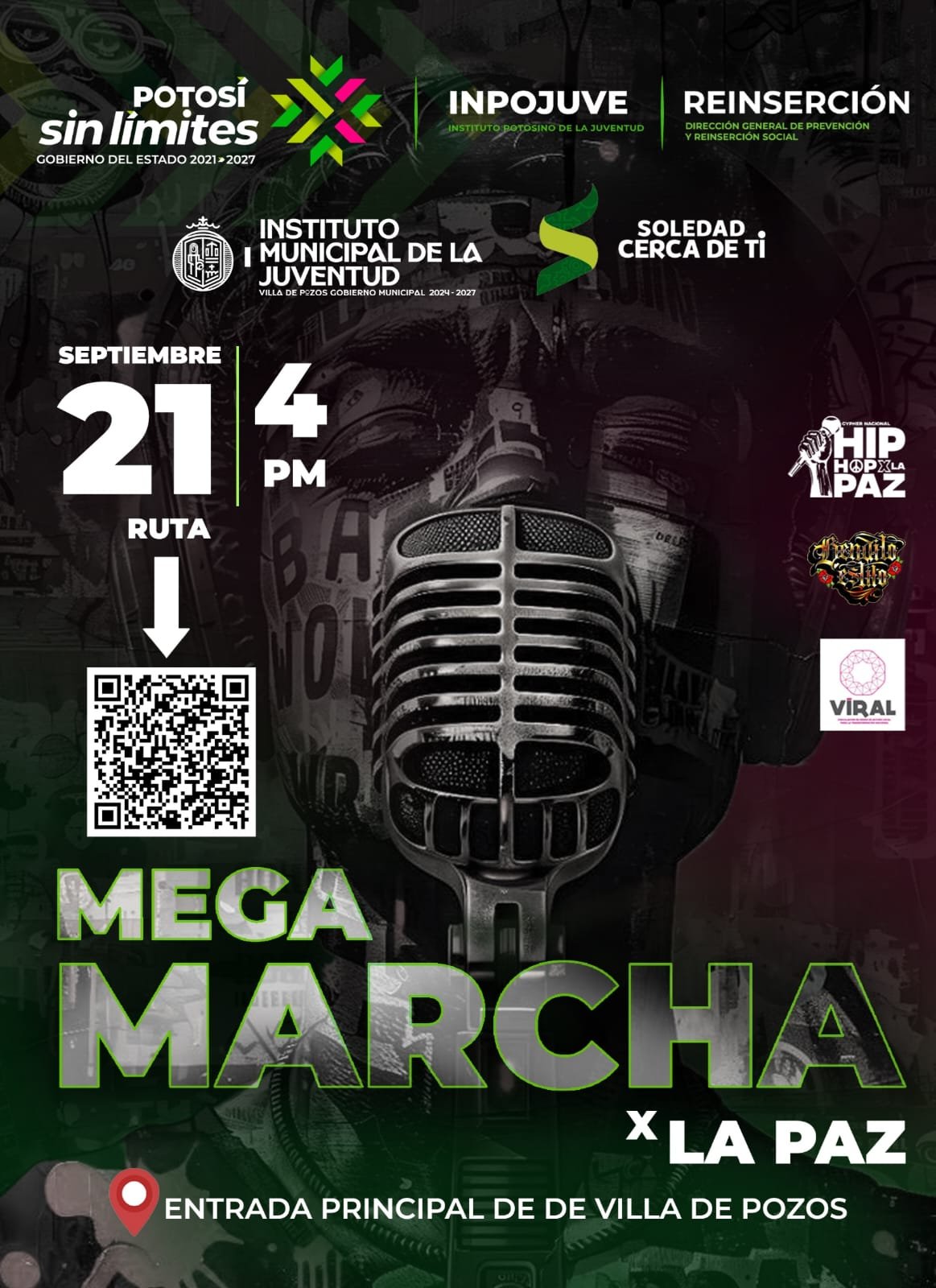 ORGANIZA INPOJUVE MEGA MARCHA POR LA PAZ