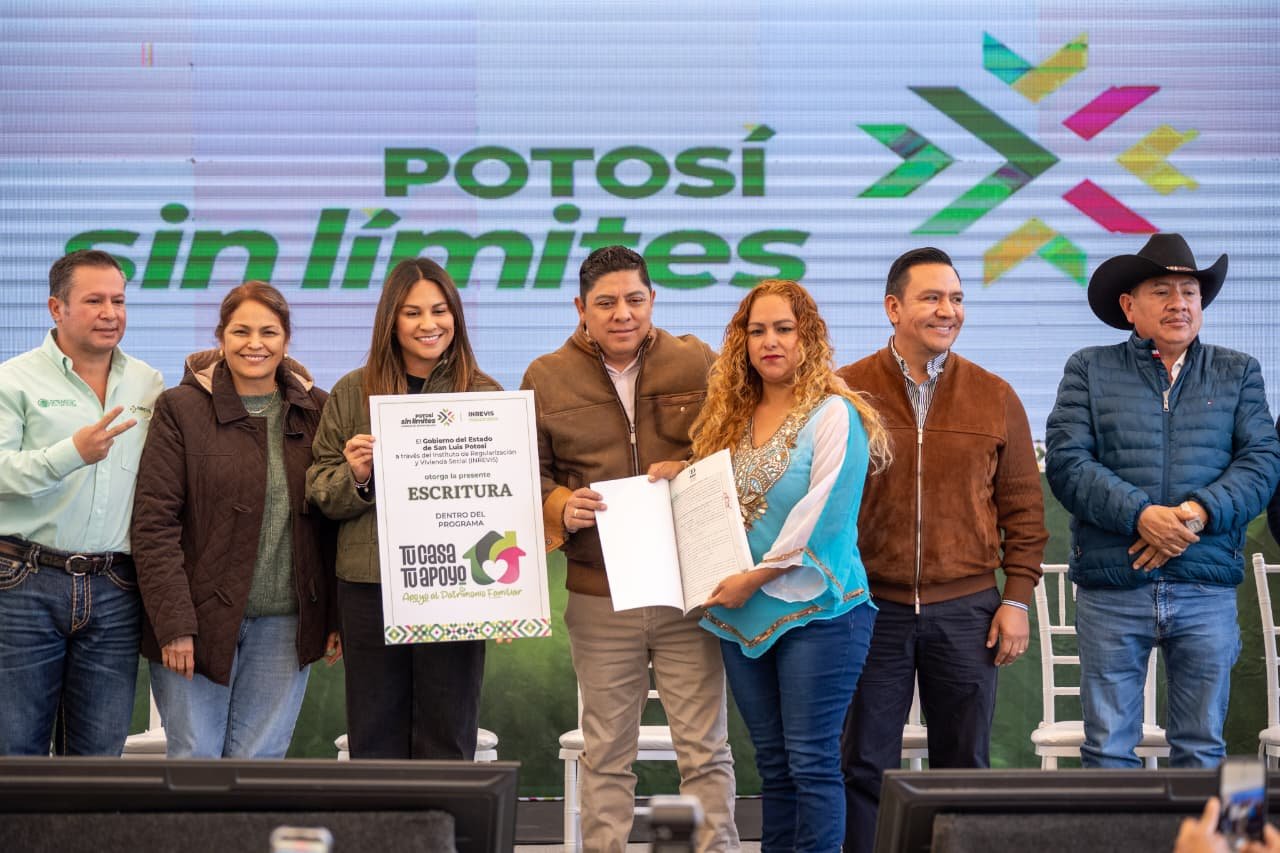 RICARDO GALLARDO LLEVA MEJORAS URBANAS Y CERTIDUMBRE PATRIMONIAL A CEDRAL