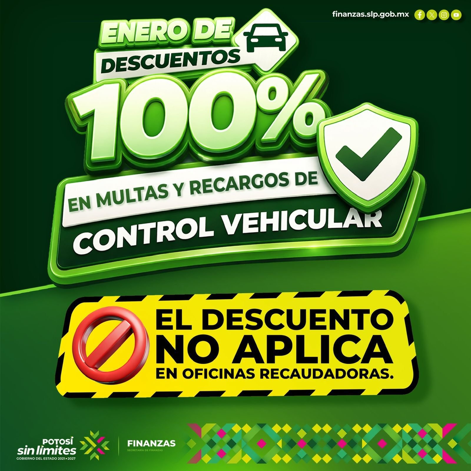 DESCUENTO EN MULTAS DE CONTROL VEHICULAR SOLO APLICA EN LÍNEA Y BANCOS
