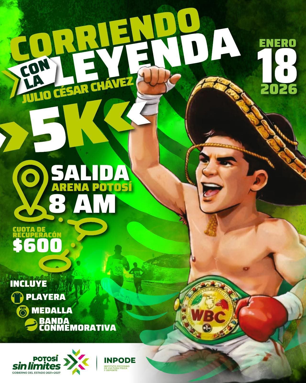 SAN LUIS ARRANCA EL AÑO CORRIENDO CON JULIO CÉSAR CHÁVEZ