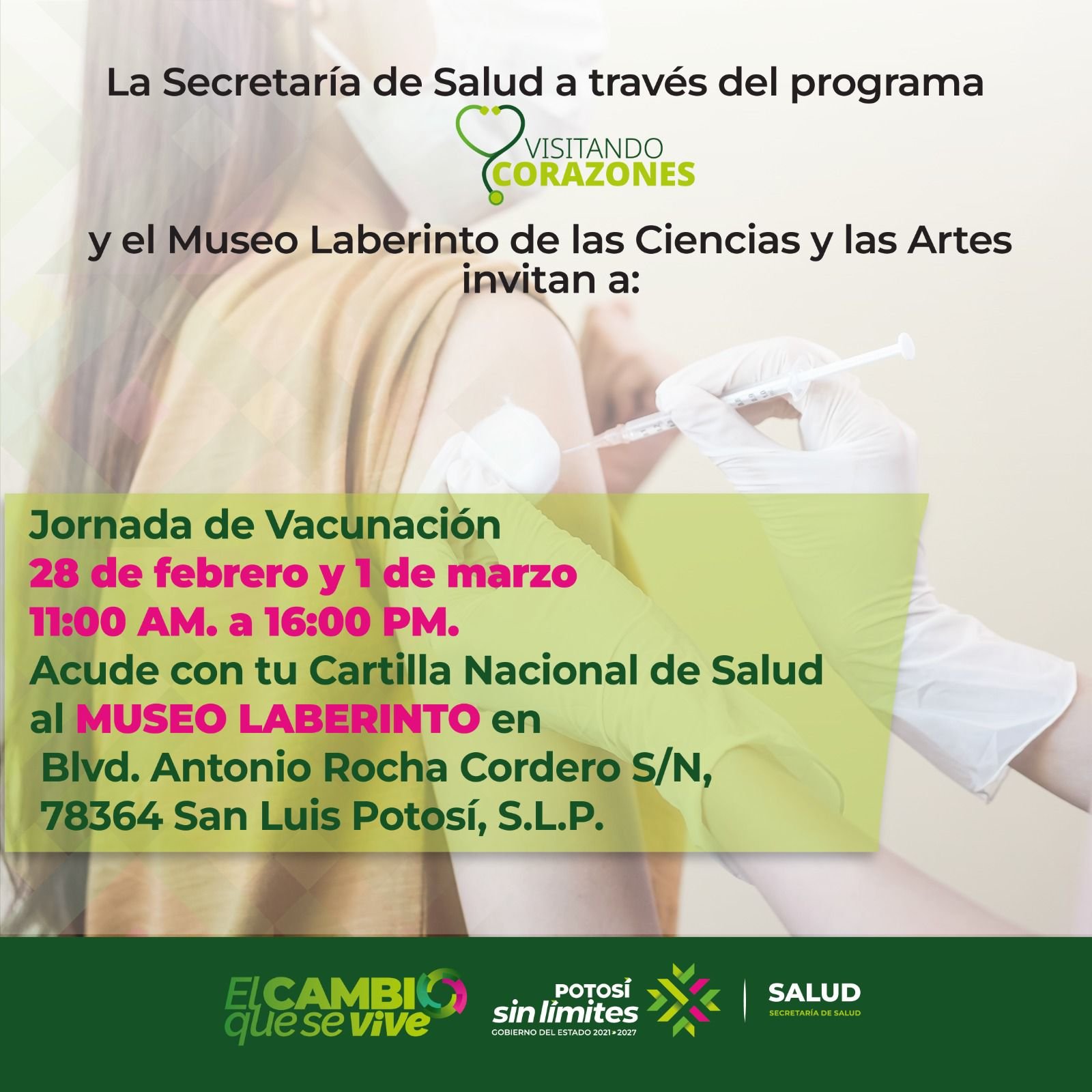 JORNADA DE VACUNACIÓN EN EL MUSEO LABERINTO DE LAS CIENCIAS Y LAS ARTES