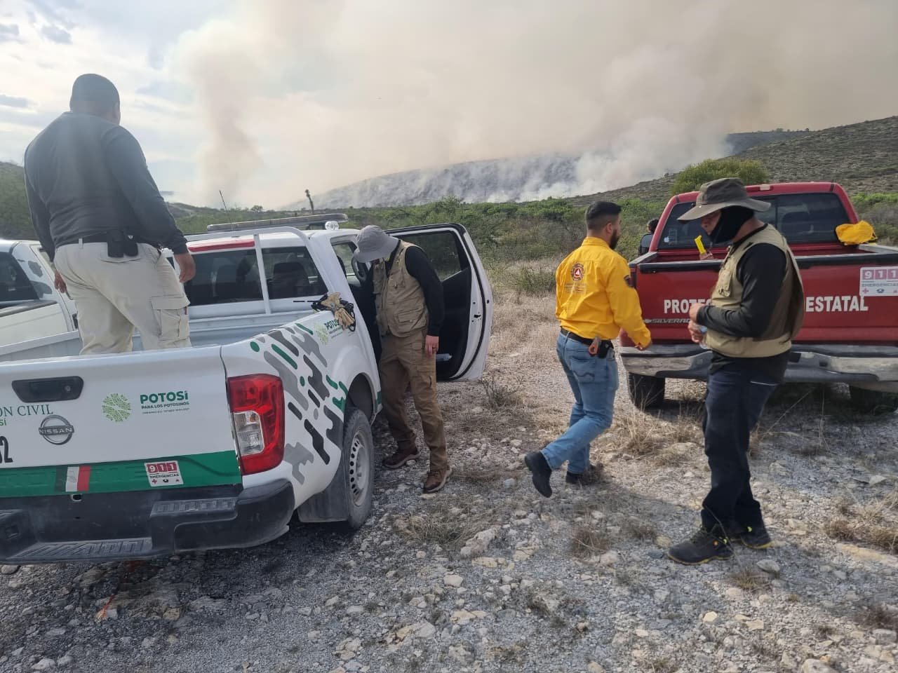 GOBIERNO ESTATAL RESPONDE A INCENDIO EN MATEHUALA