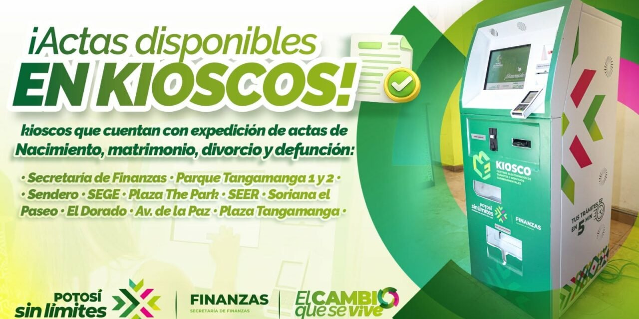 GOBIERNO ESTATAL FACILITA TRÁMITES CON ACTAS DEL REGISTRO CIVIL EN KIOSCOS ELECTRÓNICOS