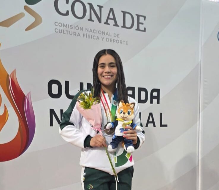 Tres medallas más para San Luis Potosí en natación dentro de la Olimpiada Nacional 2026