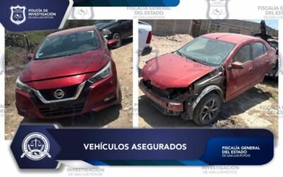 POLICÍA DE INVESTIGACIÓN ASEGURA EN LA ZONA METROPOLITANA DOS VEHÍCULOS CON REPORTE DE ROBO