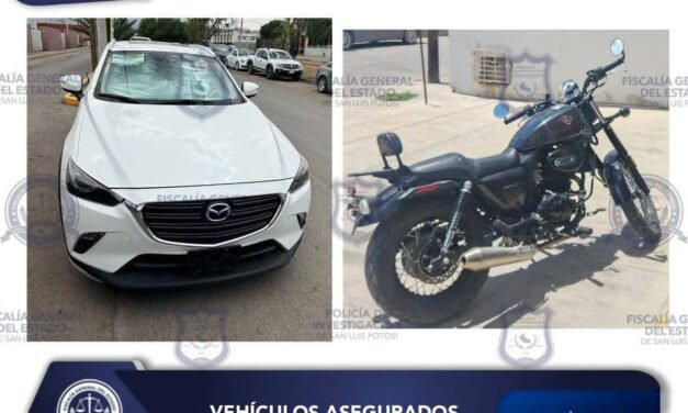 RECUPERA FISCALÍA DE SLP DOS VEHÍCULOS ROBADOS