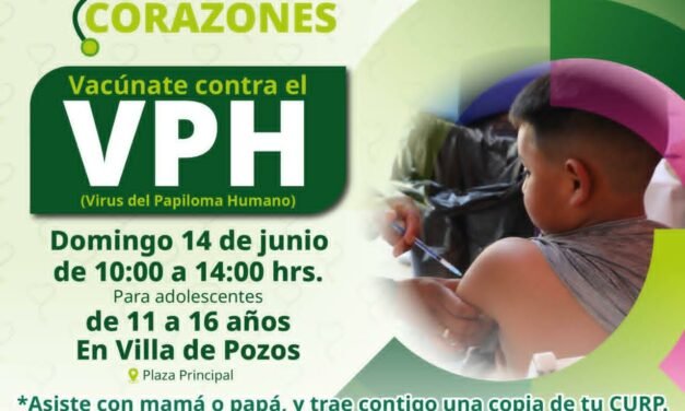 GOBIERNO ESTATAL REFUERZA VACUNACIÓN CONTRA EL VIRUS DEL PAPILOMA HUMANO