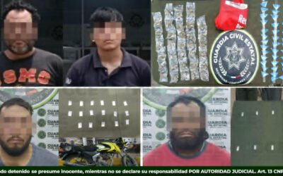 OPERATIVOS Y LABORES DE INTELIGENCIA DE LA GUARDIA CIVIL ESTATAL REFUERZAN LA PAZ EN EL ESTADO