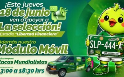 GOBIERNO ESTATAL ACERCA MÓDULO MÓVIL DE PLACAS MUNDIALISTAS EN ESTADIO LIBERTAD FINANCIERA