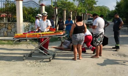 SUFRE FRACTURA MOTOCICLISTA AL COLISIONAR CON CAMIONETA EN EJIDO MONTESILLOS