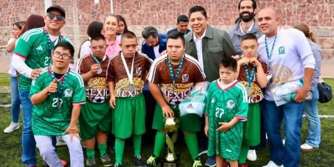 RICARDO GALLARDO Y CLAUDIA SHEINBAUM RESPALDAN AL TALENTO POTOSINO CON EXPERIENCIA MUNDIALISTA