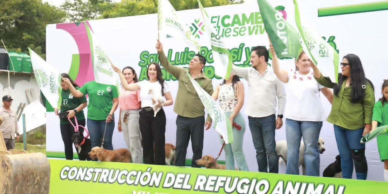 RICARDO GALLARDO ENTREGA CALLES Y ARRANCA CONSTRUCCIÓN DE ALBERGUE ANIMAL “HUELLITAS” EN XILITLA