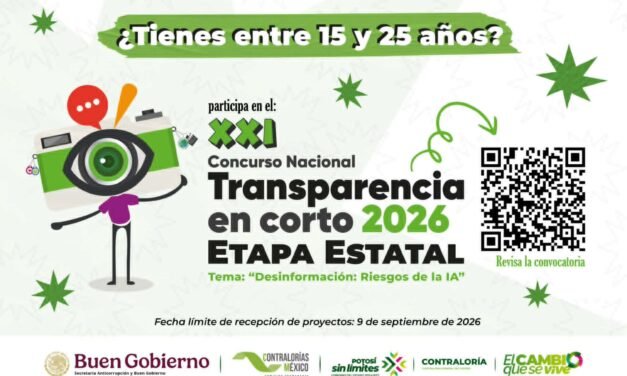 LLAMAN A JÓVENES POTOSINOS A PARTICIPAR EN CONCURSO NACIONAL DE TRANSPARENCIA