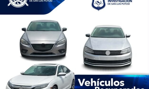 POLICÍA DE INVESTIGACIÓN ASEGURA TRES VEHÍCULOS EN DISTINTAS ACCIONES