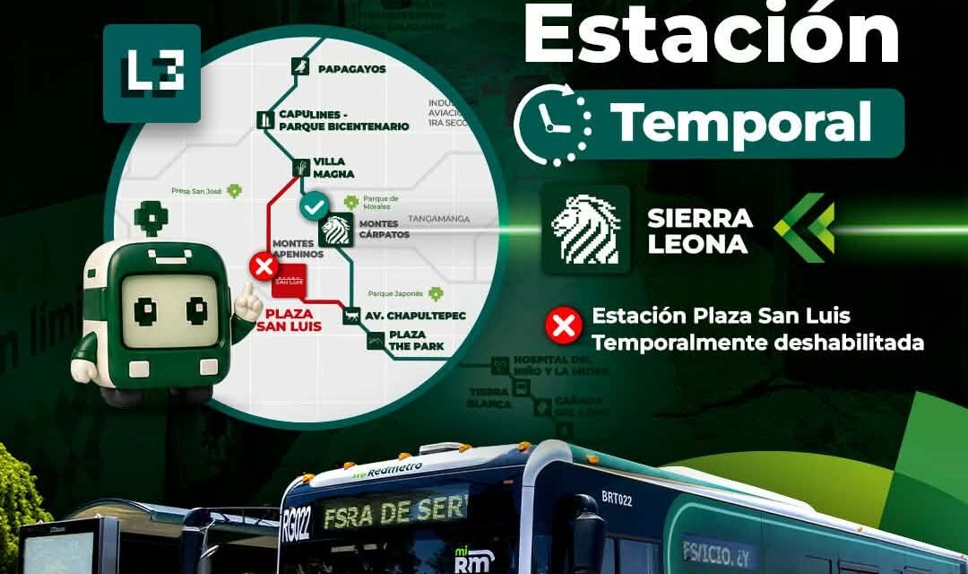 DESDE HOY, REDMETRO AJUSTA RECORRIDO DE LA LÍNEA 3