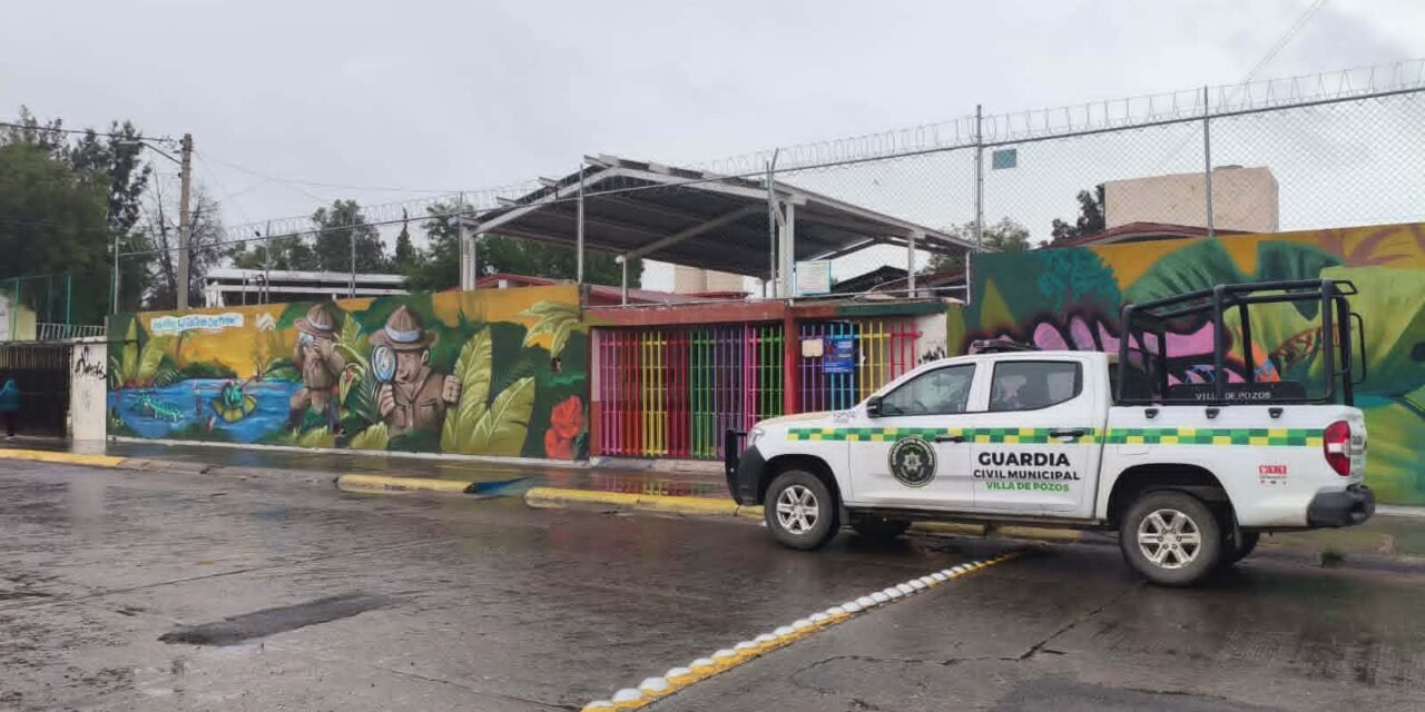 VILLA DE POZOS MANTIENE VIGILANCIA PREVENTIVA EN ESCUELAS