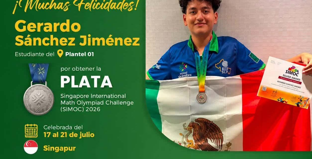 COBACH SLP conquista plata en Olimpiada Internacional de Matemáticas en Singapur