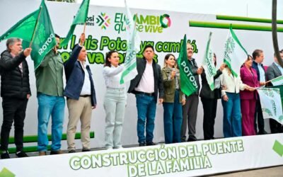 EL GOBERNADOR RICARDO GALLARDO ARRANCA LA CONSTRUCCIÓN DEL PUENTE DE LA FAMILIA