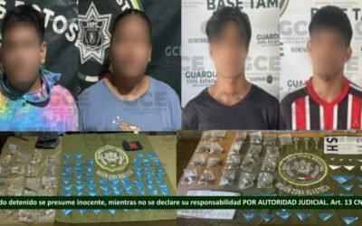 ACCIONES DE INTELIGENCIA DE LA GCE DERIVAN EN CUATRO DETENCIONES MÁS, EN LA HUASTECA