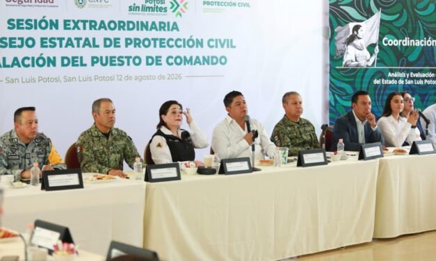 RICARDO GALLARDO ENCABEZA SESIÓN EXTRAORDINARIA DEL CONSEJO ESTATAL DE PROTECCIÓN CIVIL ANTE TEMPORADA DE LLUVIAS