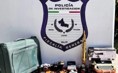 FISCALÍA POTOSINA ASEGURA OBJETOS ROBADOS EN MATEHUALA