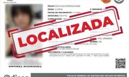 FISCALÍA POTOSINA LOCALIZA A ADOLESCENTE CON FICHA DE BÚSQUEDA DEL ESTADO DE MÉXICO