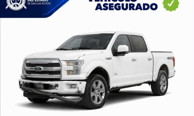 ASEGURA FISCALÍA POTOSINA VEHÍCULO CON REPORTE DE ROBO EN MOCTEZUMA