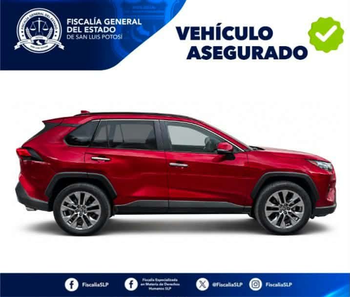 FISCALÍA POTOSINA ASEGURA VEHÍCULO CON REPORTE DE ROBO