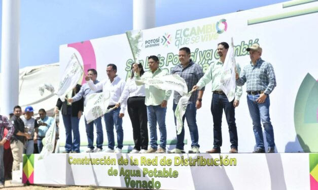 EL GOBERNADOR RICARDO GALLARDO LLEVA MÁS INFRAESTRUCTURA HÍDRICA Y URBANA A VENADO