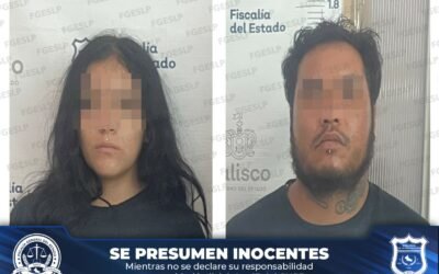 FISCALÍA POTOSINA CAPTURA A PAREJA SEÑALADA DE TENTATIVA DE FEMINICIDIO