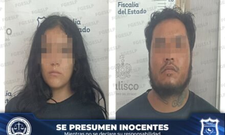 FISCALÍA POTOSINA CAPTURA A PAREJA SEÑALADA DE TENTATIVA DE FEMINICIDIO