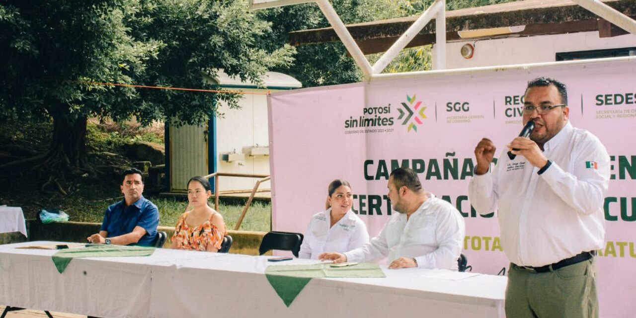 REGISTRO CIVIL ACERCA TRÁMITES GRATUITOS A LOS 59 MUNICIPIOS