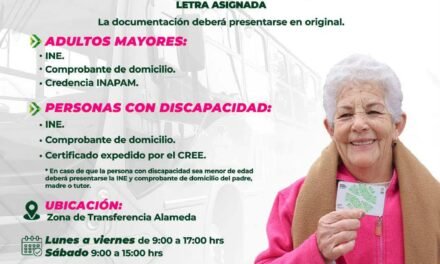 DEL 14 AL 22 DE SEPTIEMBRE ES EL REGISTRO PARA TRANSPORTE GRATUITO EN LA ZONA METROPOLITANA