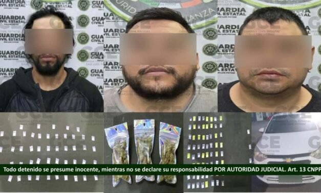 TRABAJOS DE INTELIGENCIA DE LA GUARDIA CIVIL ESTATAL PERMITEN DETENCIONES EN LA CAPITAL Y LA ZONA CENTRO