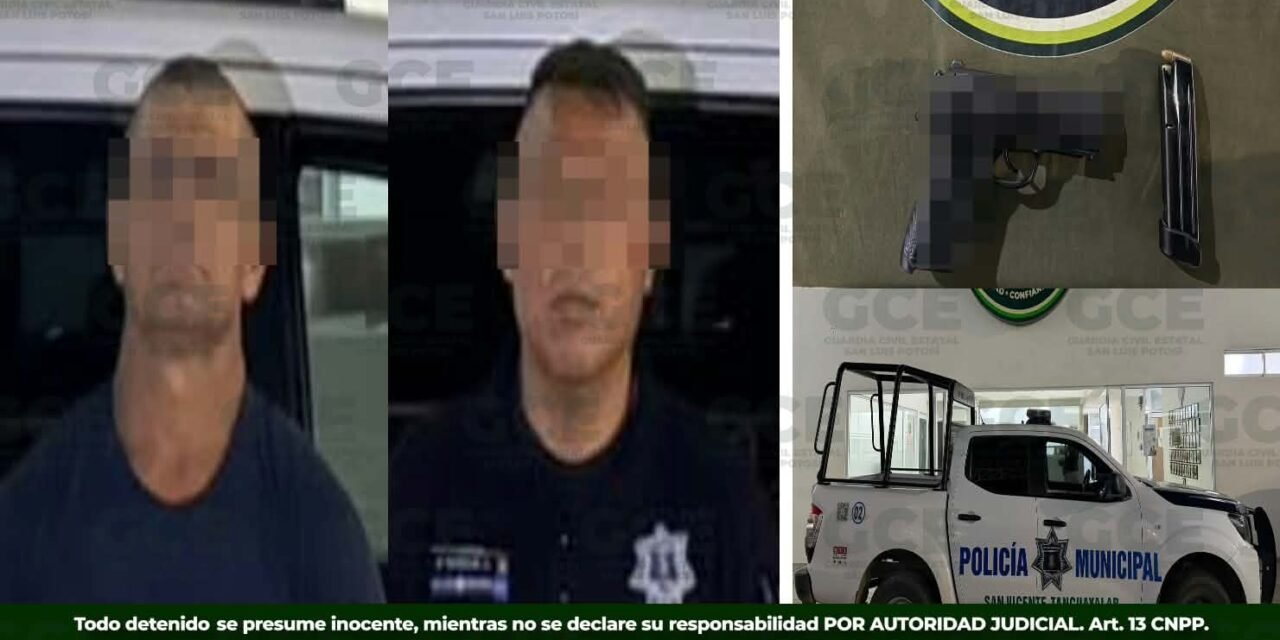 GUARDIA CIVIL ESTATAL DETIENE A PRESUNTOS ELEMENTOS MUNICIPALES DE SAN VICENTE POR PORTACIÓN DE ARMA