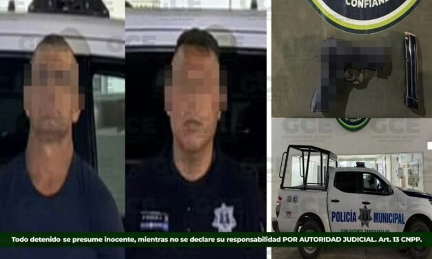 GUARDIA CIVIL ESTATAL DETIENE A PRESUNTOS ELEMENTOS MUNICIPALES DE SAN VICENTE POR PORTACIÓN DE ARMA