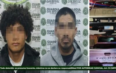 SSPC DETIENE A DOS OBJETIVOS PRIORITARIOS POR ROBO DE VEHÍCULOS EN LA ZONA METROPOLITANA
